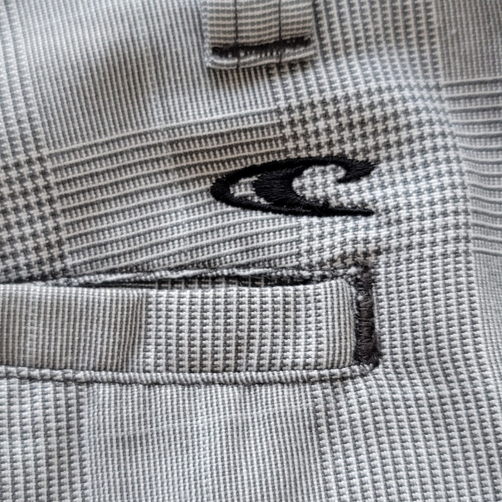 O'Neill Shorts Mens 32‎ Grey Glen Plaid Hybrid Walk Casual Flat Front Surf Skate - Picture 11 of 12